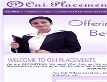 Tablet Screenshot of oniplacements.com